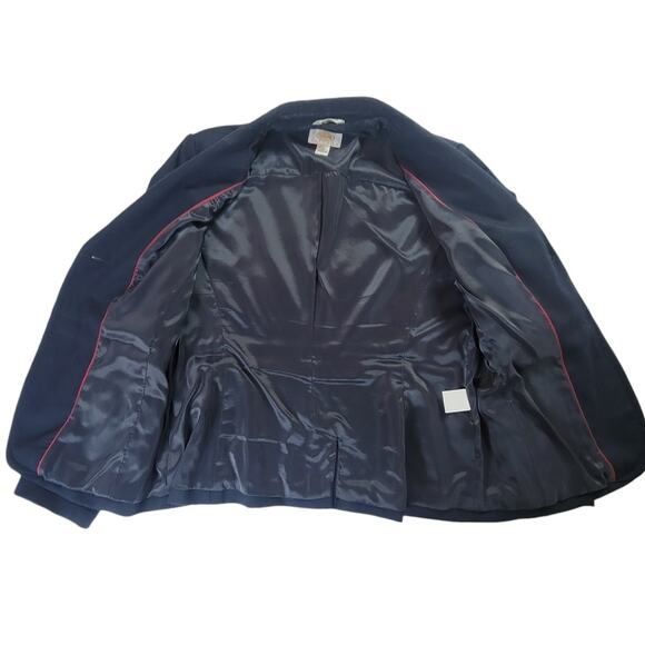 Talbots Petites Wool Navy Blue Blazer Women's Size 10P - Picture 9 of 13